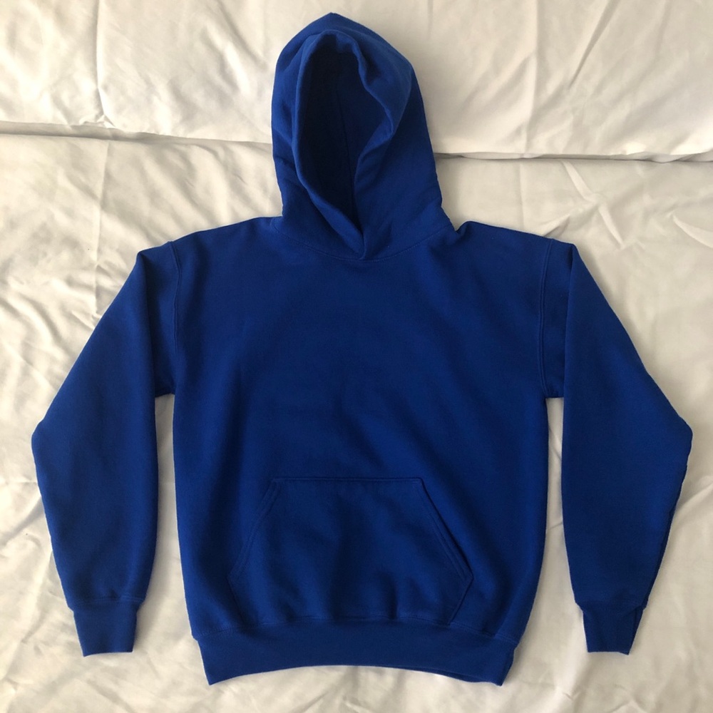 Hanes Royal Blue Boys Hoodie Size L